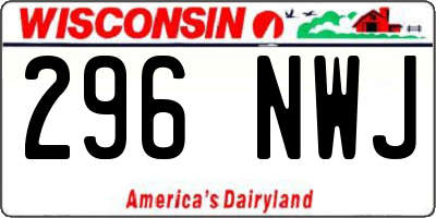 WI license plate 296NWJ
