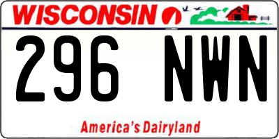 WI license plate 296NWN
