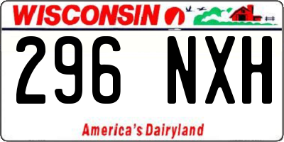 WI license plate 296NXH