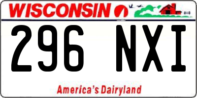 WI license plate 296NXI