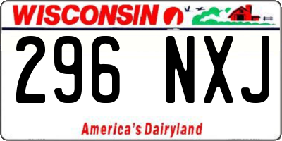 WI license plate 296NXJ