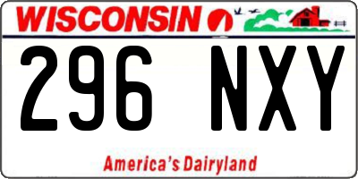 WI license plate 296NXY