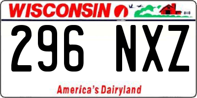 WI license plate 296NXZ