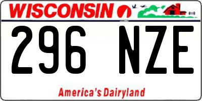 WI license plate 296NZE
