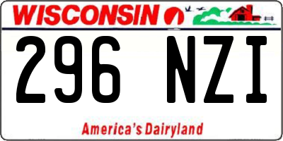 WI license plate 296NZI