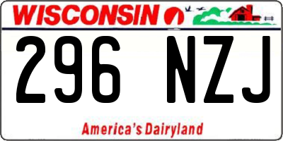 WI license plate 296NZJ