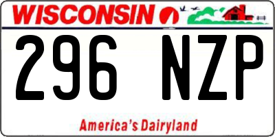 WI license plate 296NZP