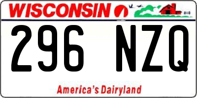 WI license plate 296NZQ