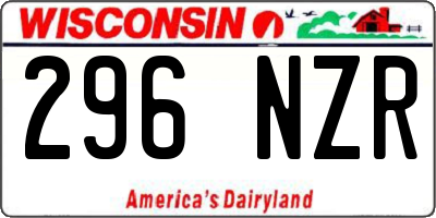 WI license plate 296NZR