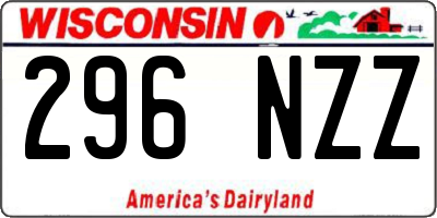 WI license plate 296NZZ