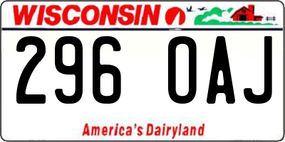 WI license plate 296OAJ