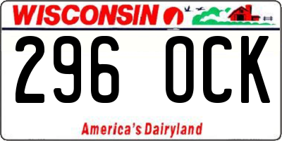 WI license plate 296OCK