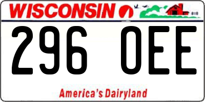 WI license plate 296OEE