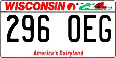 WI license plate 296OEG