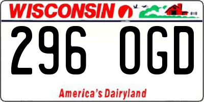WI license plate 296OGD
