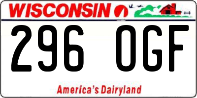 WI license plate 296OGF