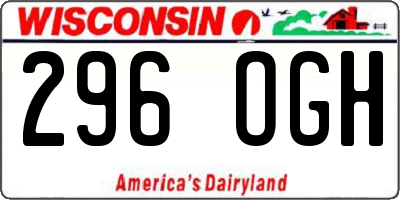 WI license plate 296OGH