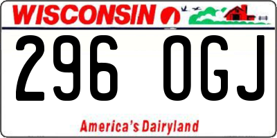 WI license plate 296OGJ