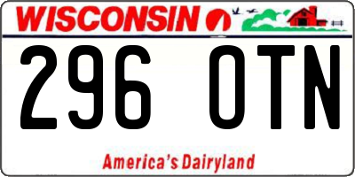 WI license plate 296OTN