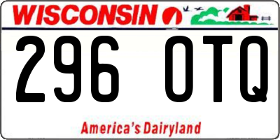 WI license plate 296OTQ