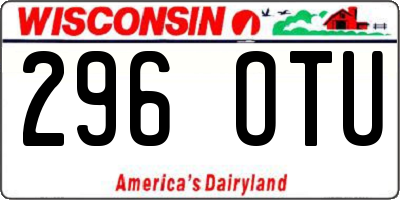WI license plate 296OTU