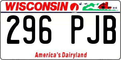 WI license plate 296PJB