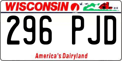 WI license plate 296PJD