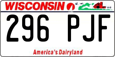 WI license plate 296PJF