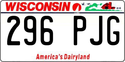 WI license plate 296PJG