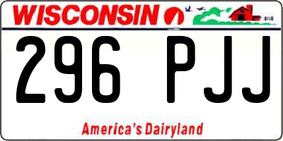 WI license plate 296PJJ