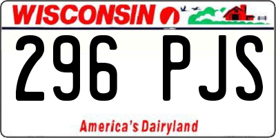 WI license plate 296PJS
