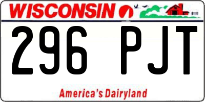 WI license plate 296PJT