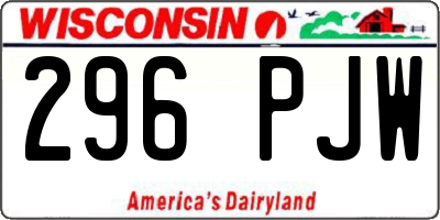 WI license plate 296PJW