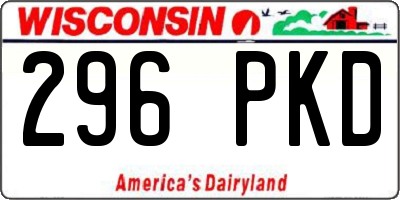 WI license plate 296PKD