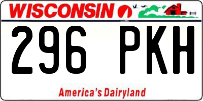 WI license plate 296PKH