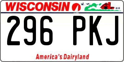 WI license plate 296PKJ
