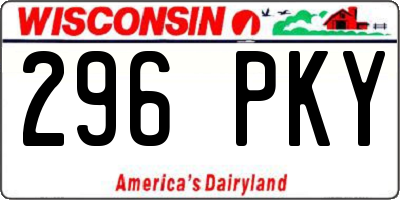 WI license plate 296PKY