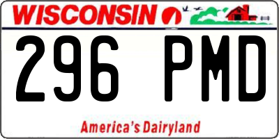 WI license plate 296PMD