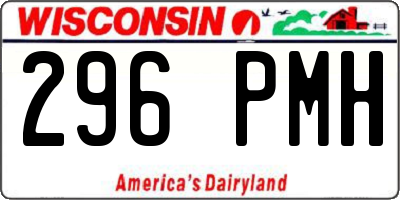 WI license plate 296PMH
