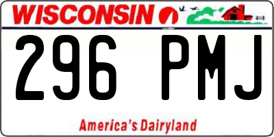 WI license plate 296PMJ