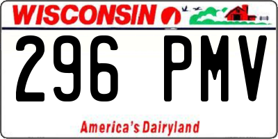 WI license plate 296PMV