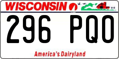 WI license plate 296PQO