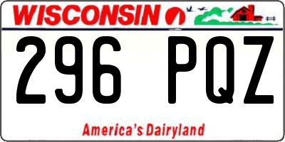 WI license plate 296PQZ