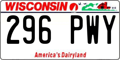 WI license plate 296PWY