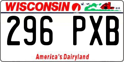 WI license plate 296PXB