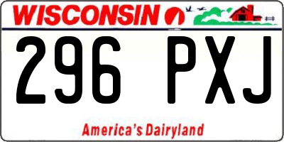 WI license plate 296PXJ