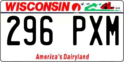 WI license plate 296PXM