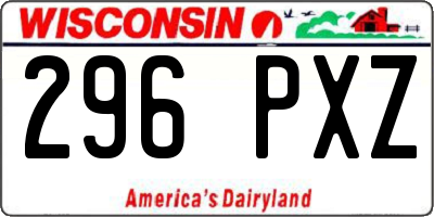WI license plate 296PXZ