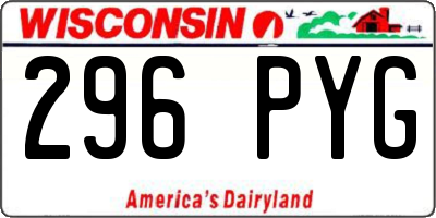 WI license plate 296PYG