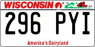 WI license plate 296PYI